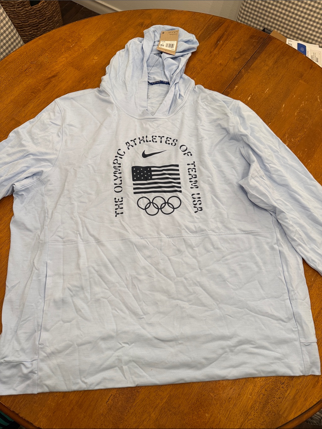 Nike Light Blue Team Usa Olympic Pullover Hoodie